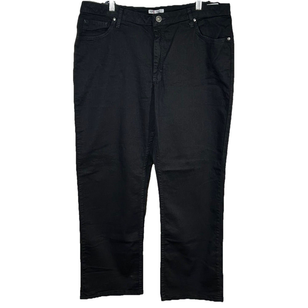 Riders by Lee‎ Womens Size 18 Relaxed Fit Straight Leg BLACK Denim NWT Deep Dyed